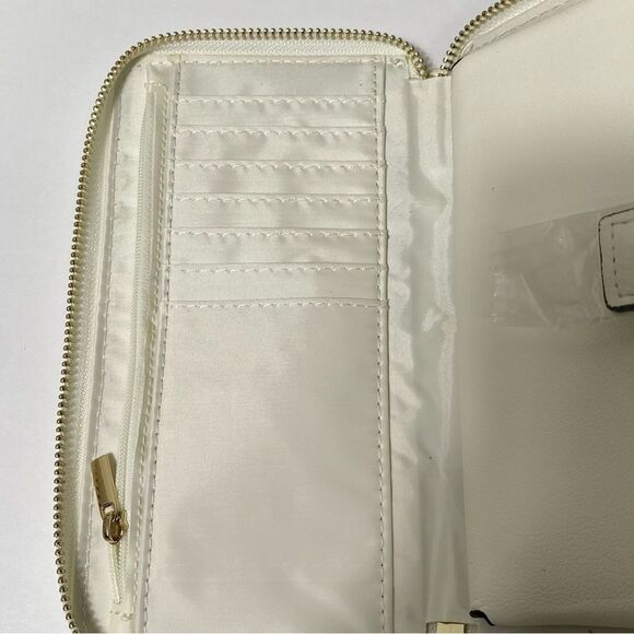 NWOT Time & Tru Women's White Faux Leather Wallet / Wristlet / Clutch - Picture 6 of 13